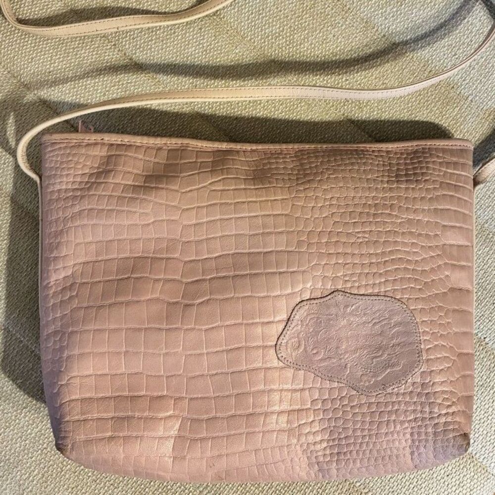 Vintage Carlos Falchi Pink Crocodile Bag